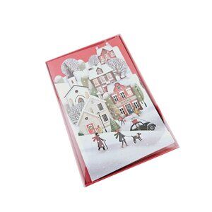 American Greetings Christmas Holiday Cards Envelopes Set 8 Pack Sealed Glitter